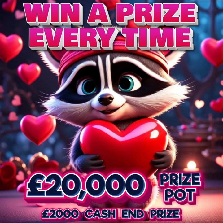 WIN A PRIZE EVERY TIME £20,000 PRIZE POT £2000 END PRIZE