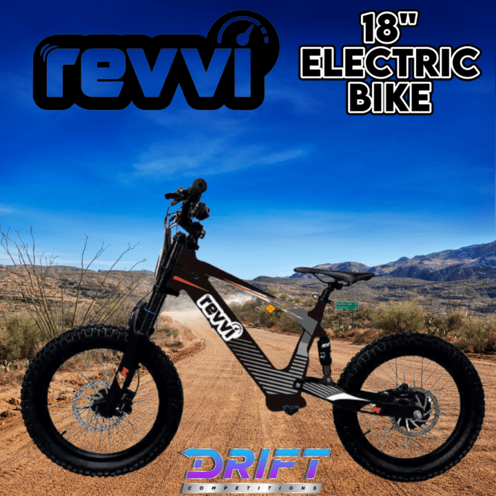 REVVI 18” ELECTRIC BIKE IN BLACK