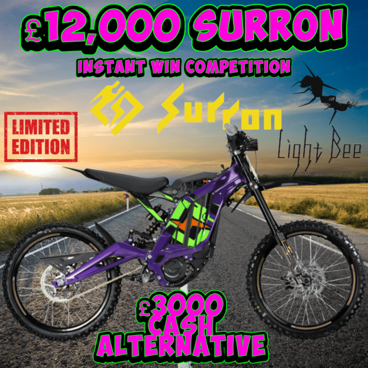 SURRON LIGHT BEE LBX PHANTOM PURPLE LIMITED EDITION 2024 £12,000 INSTANT WIN COMPETITION