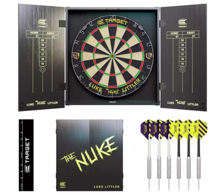 WIN A TARGET LUKE LITTLER DARTBOARD CABINET  SET FOR 49P - Image 5