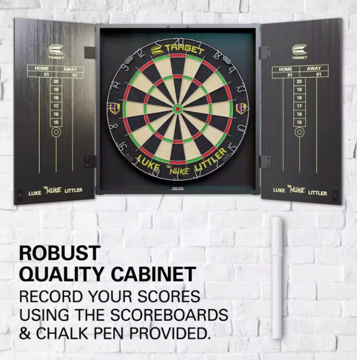 WIN A TARGET LUKE LITTLER DARTBOARD CABINET  SET FOR 49P - Image 4