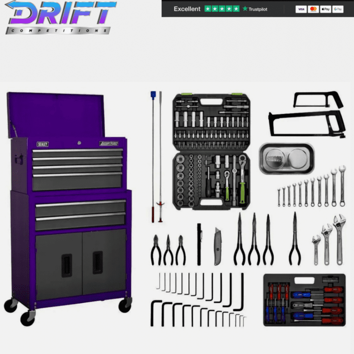 SEALEY TOP CHEST & 6 DRAW + 128PC TOOL KIT ( PURPLE )