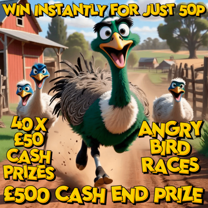 ANGRY BIRD’S 50P INSTANT WINS